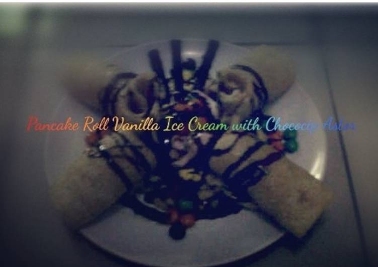 Bagaimana Menyiapkan Pancake Roll vanilla ice cream Anti Gagal