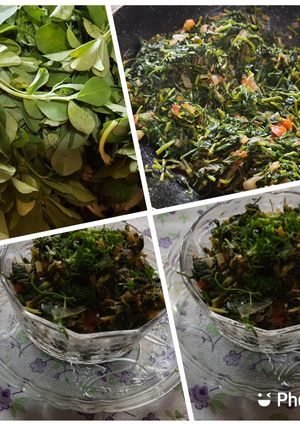 A picture of Fresh Green Methi leaves bhaji.