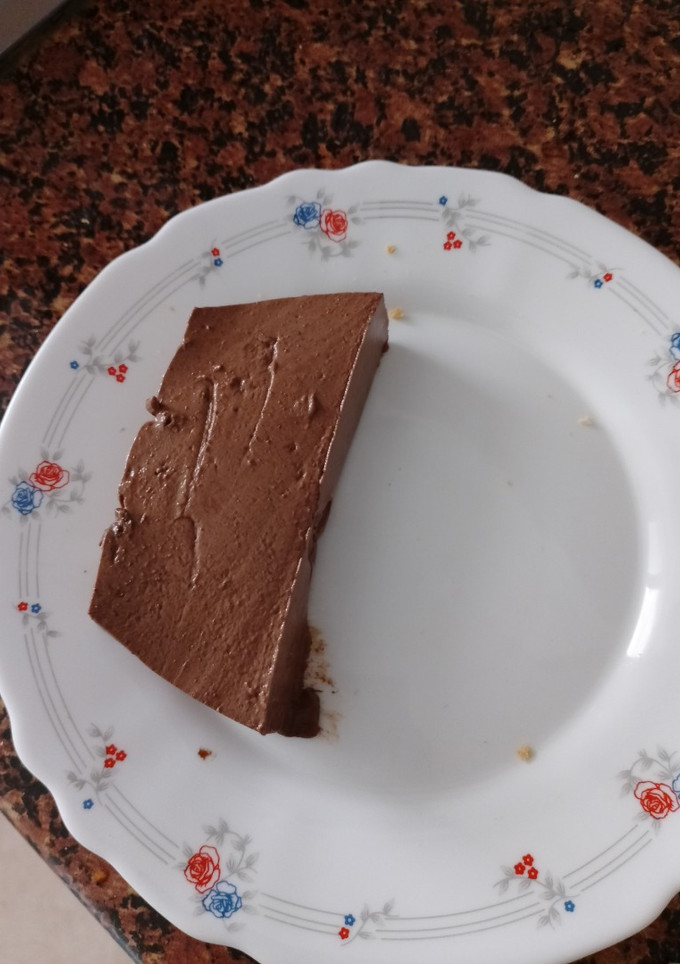 Una foto de Pannacota de chocolate