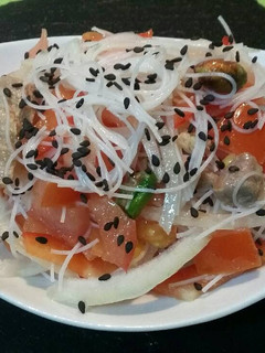 Una foto de Fideos de arroz aliñados