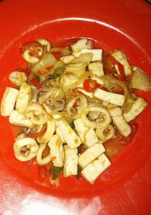 Foto resep Cumi tahu pedas manis