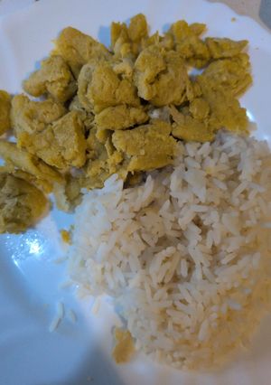 Una foto de Arroz + "huevo revuelto vegano"