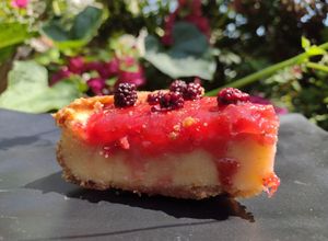 Una foto de New York cheesecake