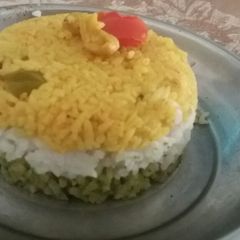 A picture of Tri colour pulao.