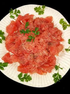 A picture of Grape fruit salad.
