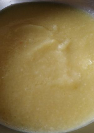 A picture of Khichdi using homemade premix for toddlers.