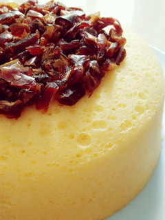 Foto resep Steam Cheese Cake Bolu Kukus Keju Lembut Mengembang Topping Kurma