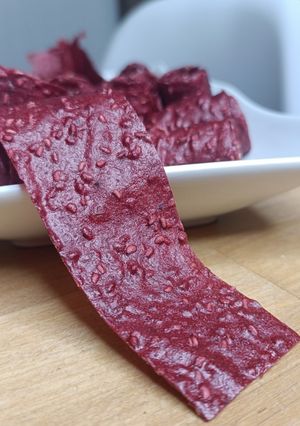 Une photo de 🫐''Cuir'' de fruits framboise banane
