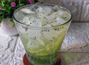 Foto resep Es Melon Nata Selasih