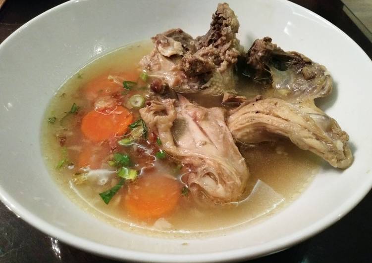 Langkah Mudah untuk Menyiapkan Sop Ayam Kampung ala Pak Min Klaten sedap kaya rempah Anti Gagal