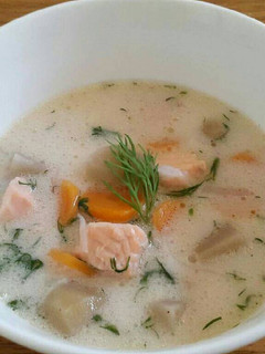 Foto resep Salmon soup (lohikeitto)