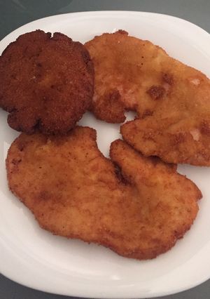Una foto de Pechugas empanadas