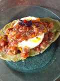 Nopal asado con salsa