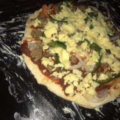 A picture of Homemade nigerian pizza.