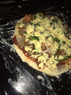 A picture of Homemade nigerian pizza.