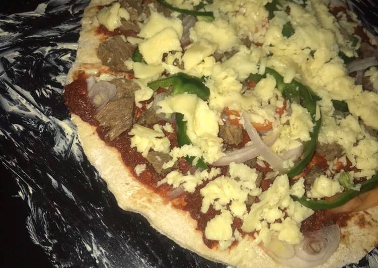 Homemade nigerian pizza