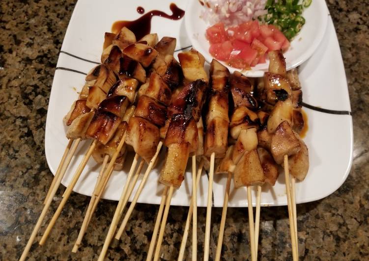 Grilled King Oyster Mushroom(Sate Raja Jamur Tiram)