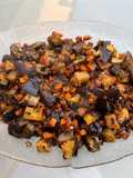 Aubergines et carottes grillées à l’oignon rouge