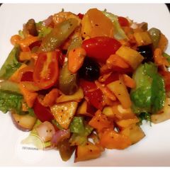 A picture of Fruits and Lettuce Kuchumber Salad.