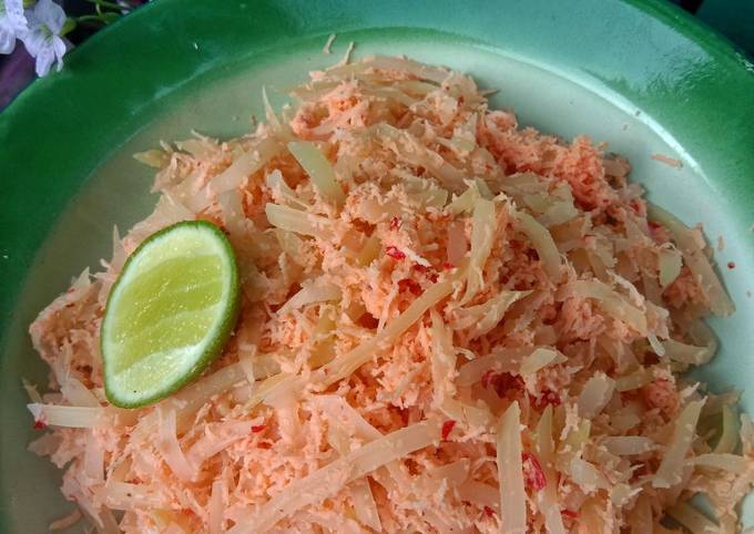 Anyang (urap) buah kalikih (pepaya)