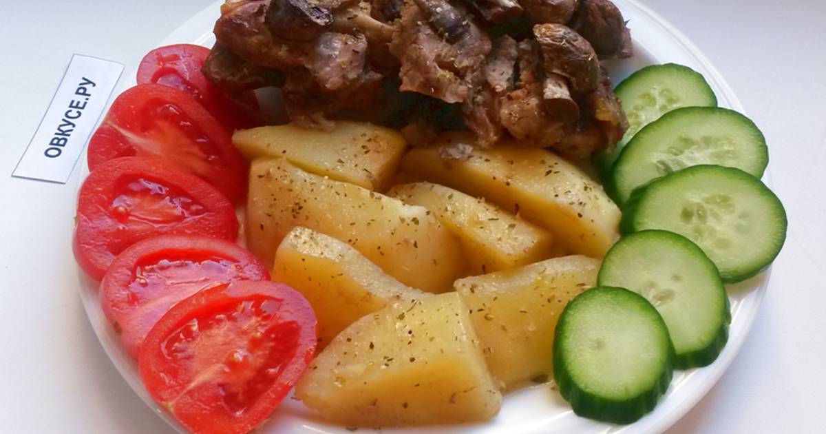 Картошка с мясом и грибами в духовке, рецепты с фото (110