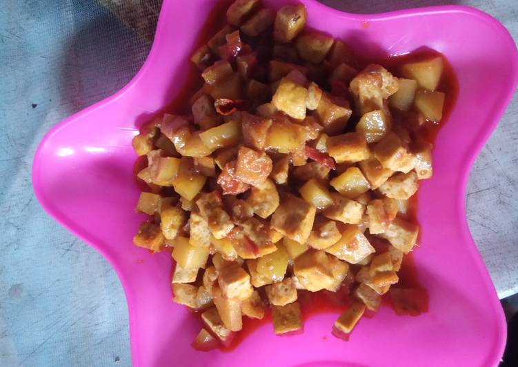 Cara Gampang Membuat Oseng tahu kentang kecap, Bisa Manjain Lidah