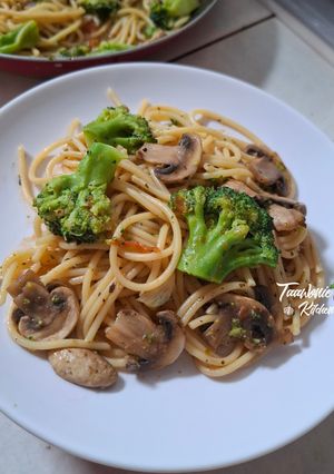 Foto resep Spaghetti Jamur Brocolli