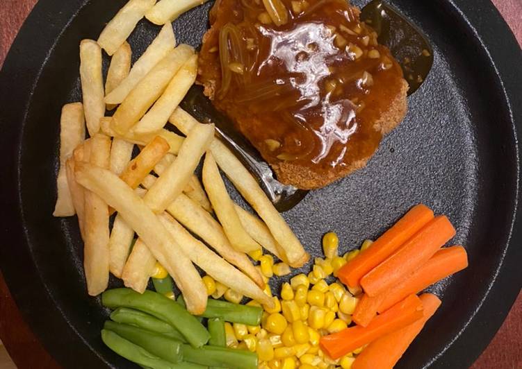 Langkah Mudah untuk Menyiapkan Steak Ayam Krispy Hot Plate Anti Gagal