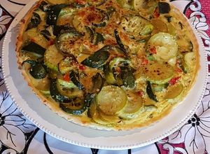 Una foto de Masa casera: tarta de zapallitos+tartita de jamón+dos empanadas