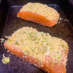 A picture of Crispy baked salmon.