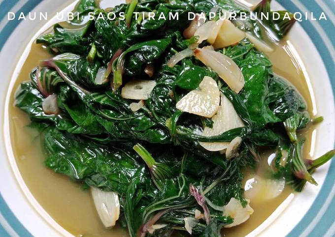 Wajib coba! Cara mudah bikin Tumis Daun Ubi Saos Tiram (masakan rumah sederhana) yang menggugah selera