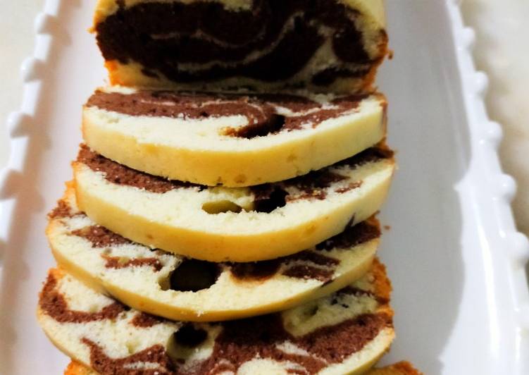 How to Make Quick Marble tea cake without oven