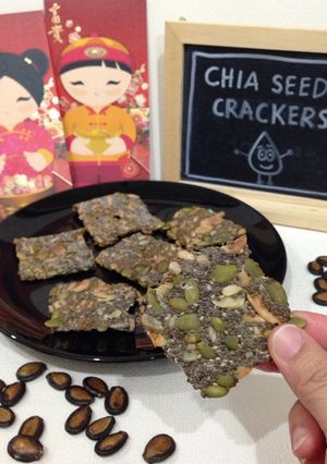 Foto resep Chia seeds crackers #keto #ketopad