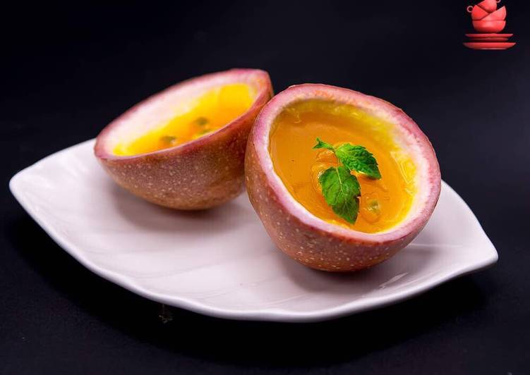 Steps to Make Ultimate Passion fruit and mint jelly