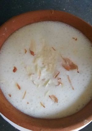 A picture of Almond lassi.