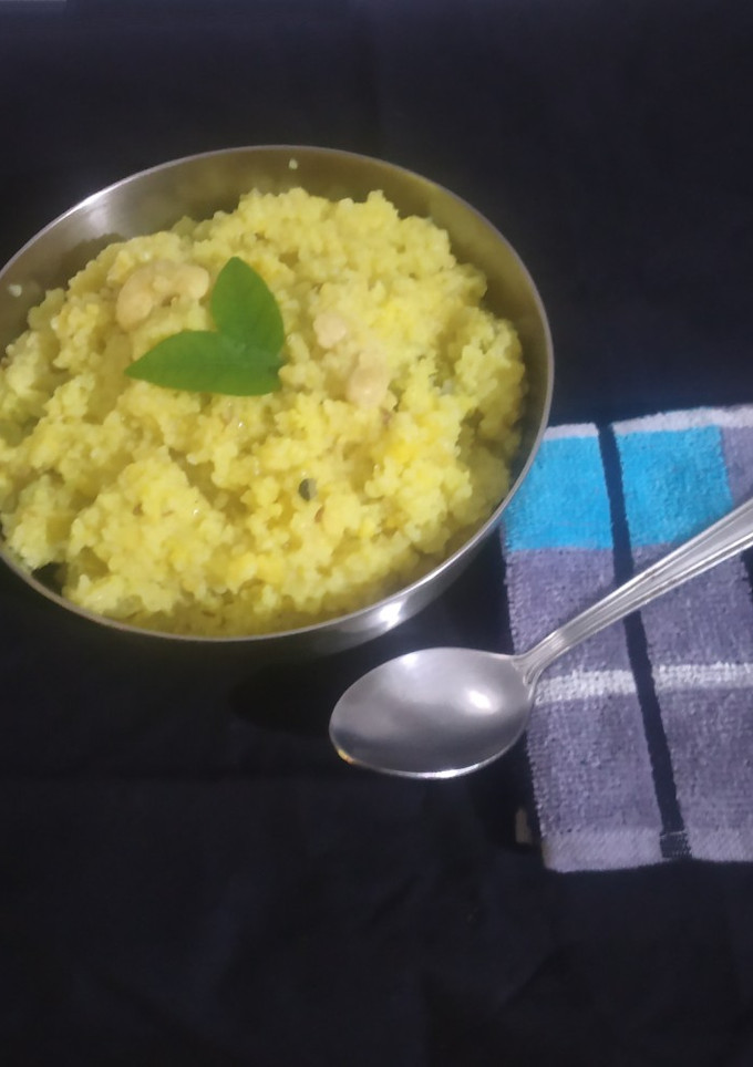 A picture of Kodo millet pongal.