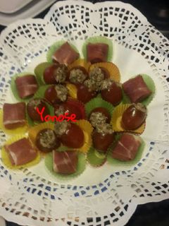 Una foto de Bombón de queso gorgonzola y jamón serrano
