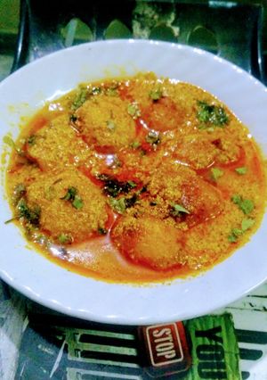 A picture of Kashmiri Dum aloo.