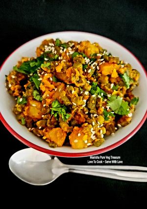 A picture of French Beans Peanuts Coconut Nutty & Crunchy Curry.