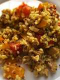 Bulgur e quinoa rossa al curry