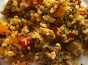 Una foto di quinoa al curry