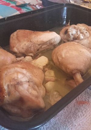 Una foto de Pollo a la sidra