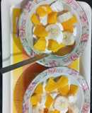 ICE CREAM 🍦with mango toppings