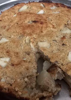 Una foto de Torta de peras sin azúcar ni harina