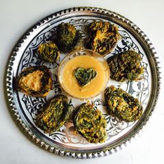 A picture of FRYdays: Roll-up Saheena and Sour Cherry Chutney.