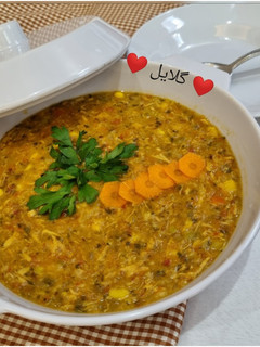 عکسی از دستور سوپ بوقلمون و سبزیجات 😋