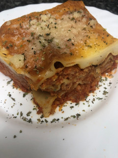 Una foto de 370. Lasaña de salsa boloñesa de soja texturizada (principal pasta)