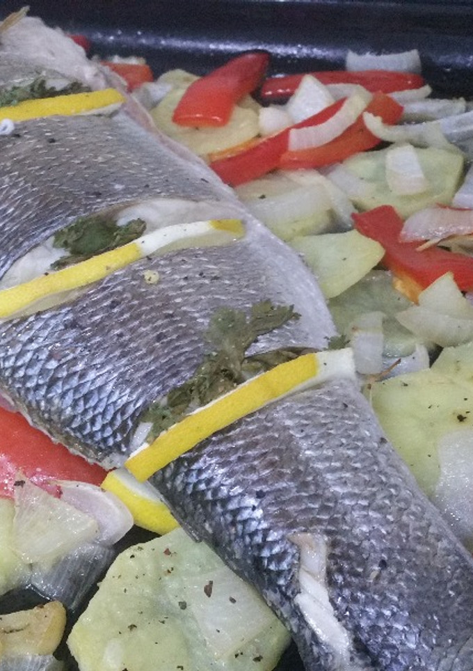 A picture of Roast seabass.