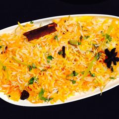 A picture of Zafrani biryani.