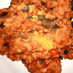 Beans and plantain porridge A picture of Beans and plantain porridge.